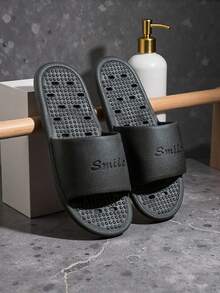 Hollow Breathable Bathroom Slippers, PVC Non-Slip Soft Bottom Home Sandals, Unisex Quick-Drying Shower One-Strap Slides - Slippers - View 20