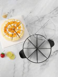 1pc Round Divider, Used To Cut Into Uniform Blocks. Cheese/Dessert Cutting Tool. Time-Saving Household Baking Tool. Dishwasher , No Power Required. - Multicolor - View 2