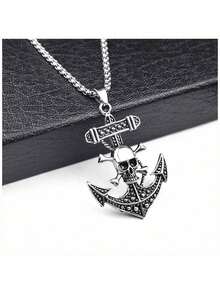 Titanium Steel Vintage Double Dragon God Of War Cross Necklace Pendant Fashion New Style Inlaid Diamond Stainless Steel Jewelry HJXF IM1Q - 十字架蛇+不銹鋼鏈 - 查看 5