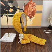 Băng đô cài tóc ruy băng dệt kim màu trắng Super Xian Xian Xian, kiểu dáng rừng rậm, giúp giảm lão hóa tóc, phụ kiện tóc thời trang kiểu Pháp mới. - thời trang - Xem 5