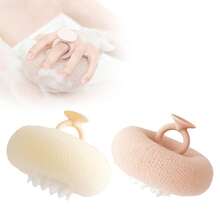 Super Soft Sunflower Suction Cup Bath Ball, 2025 New Exfoliating Bath Sponge Cleaning Brush With Suction Cup, 2-In-1 Sunflower Bath Sponge Ball Exfoliating Body Cleaning Brush, Suitable For Both Men And Women, Sponge Mesh Bag Bath Ball, Men And Women's Shower With Suction Cup - Neutral 2-In-1 Exfoliating Sponge - A - View 6