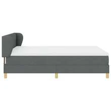 vidaXL Boxspringbett Mit Matratze Dunkelgrau 140 X 190 Cm Stoff - Gris - Ver 8