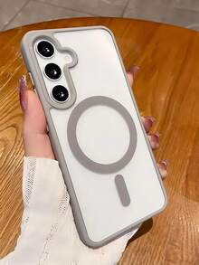 适用于三星 Galaxy A56、A36、A26、A16、S26、S25 FE、A57、A37、A17 手机壳 - 强磁吸附超薄防摔保护壳。适用于 17 Pro Max、16 Pro Max、15 Pro Max、14 Pro Max、13 Pro Max、12 Pro Max、11 Pro Max - 透明硬质后盖。 - 灰色 - 查看 1