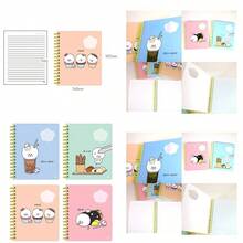 Chonchon Bichon Puppy 7mm Ruled Spiral 7" Notebook Set of 4 (1ea ) - como en la imagen - Ver 1
