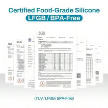 Serenity Blue Silicone Freezer Tray With Lid U2013 Dual 1/2 Cup And 1 Cup Portion Cube Mold Soup, Sauce, And Food U2013 Stackable BPA - Silicone Meal Prep Container - 1包-1杯-藍色 - 查看 7