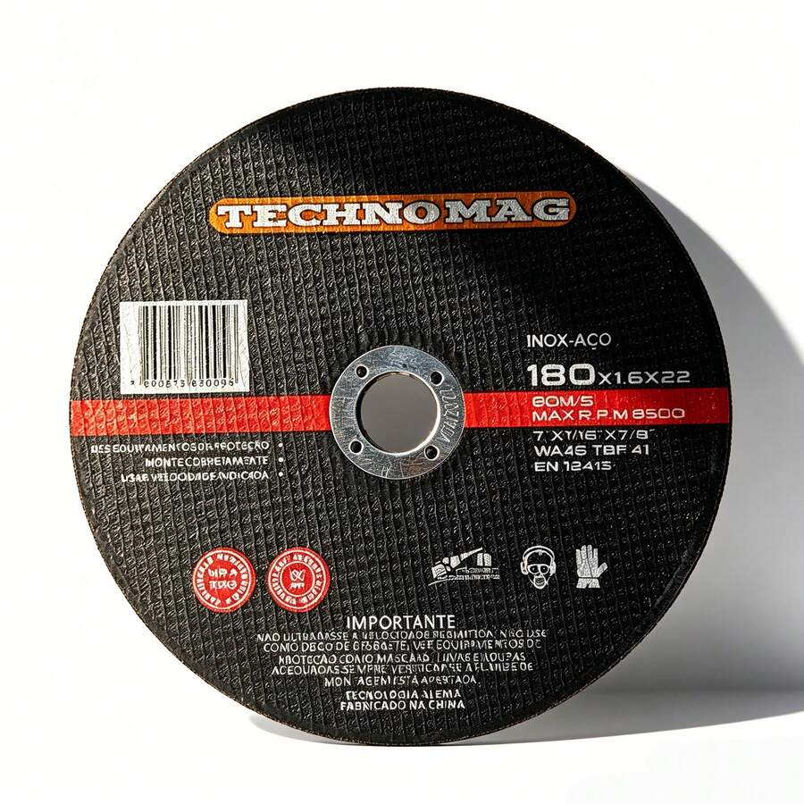 Lưỡi cắt bằng thép không gỉ bền chắc, đường kính 7 inch (180 mm), được sử dụng để thực hiện các thao tác cắt kim loại chính xác. - C - Xem 1