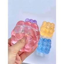 New Malt Squeeze Stress Relief Cube Toy, Ultra-Thin Squeeze Malt Anti-Pressure Toy, 1pc Soft Slow Rebound Water Cube Toy, Grape Texture, Slow Rebound, Durable, Suitable For Students, Teenagers/Adults, Ideal As Holiday Surprise Stress Relief Gift, Holiday/Birthday Gift, Halloween Gift, Christmas Gift, Christmas Eve Gift - 彩色 - 查看 13