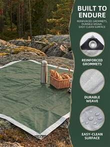 URBANWAVE Portable Waterproof Mat, Thickened Moisture-Proof Mat, Wear-Resistant, Oxford Cloth Ground Mat, Suitable For Outdoor Camping Picnic, Replacement Rain Cover - A - View 2