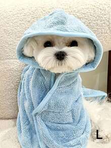 Pet Bathrobe Hood Design Multiple Sizes & Colors Available Puppy Towels Pet Towels Dog Accessories Cat Dog Towels Super Absorbent Quick Drying Pet Towels Large Adjustable Pets Robes For Bath And Dog Dryer Pet Supplies Bath Towels - Multicolor - View 16