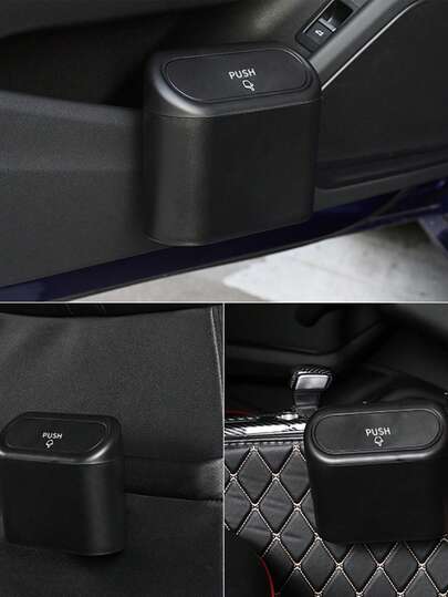 1 thùng rác treo cửa xe hơi, thùng chứa đồ đa năng dung tích lớn, phụ kiện nội thất xe hơi kiêm giá để ô.