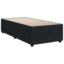 vidaXL Boxspringbett mit Matratze Schwarz 90x190 cm Samt - Noir - Voir 8