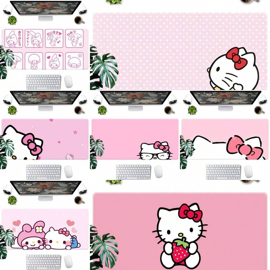 SANRIO 1 片鼠标垫 - 采用防滑橡胶底座和可水洗设计,这款鼠标垫适用于办公室、学校或家居装饰。它可用作优秀的桌面垫或鼠标键盘垫,适用于工作和游戏,是馈赠粉丝和朋友的绝佳礼物。 - 11 - 查看 1