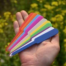 100pcs/200pcs Random Color Waterproof Plant Labels, Durable Plastic Garden Tags With Thickened Writing Area, Plant Flower Identification Stakes For Seedlings, Potted Plants, Indoor/Outdoor Use - Reusable, UV-Resistant, Weather-Proof - Label - View 5