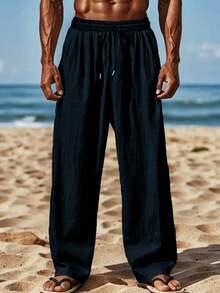 Men's Lightweight Casual Outdoor Sports Pants, Summer - Navy Blue - View 4