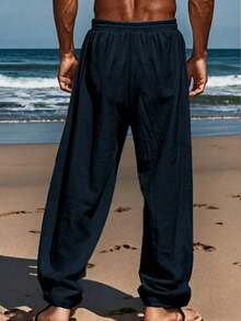 Men's Lightweight Casual Outdoor Sports Pants, Summer - Navy Blue - View 5