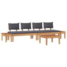 vidaXL Outdoor Tisch- und Stuhl-Sets - Braun - Übersicht 2