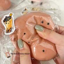 1pc Cute & Realistic Pearl Milk Tea Ball Design, Soft & Elastic Texture, Good Slow Rebound Effect, Suitable For Stress Relief. Compact & Adorable, Ideal For Desktop Decor, Durable Material Construction. - Multicolor - View 4