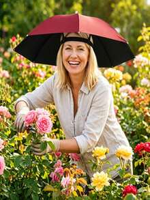 Foldable Portable Headband Sun Hat, Lightweight Breathable Easy To Store And Carry; Suitable For Fishing, Gardening, Hiking, Outdoor Photography, Outdoor Work And More Scenarios, Effectively Blocks Strong Sunlight, Comfortable To Wear, Essential Accessory For Daily Outdoor Sun Protection - Headband Umbrella - View 7