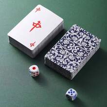 144 Portable Iron Box Chinese Mahjong And Poker Cards - Outdoor Waterproof Adult Single Player Game - Suitable For Christmas Party Entertainment Activities - 144 Mahjong Tiles - View 4