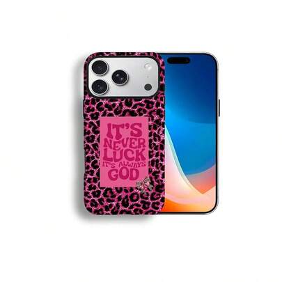 For IPhone13-Glossy.God's Grace Leopard Luxe Case - Faith Statement Neutral Glam, Inspirational Design Compatible With IPhone 17 16 15 14 13 12 11 X Plus/Air/Pro Max/Pro, Tough Phone Case