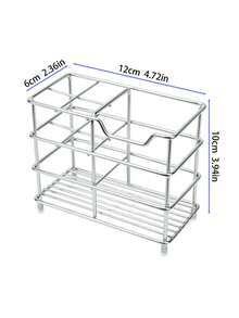 5-Slot 304 Stainless Steel Bathroom Multifunctional Toothbrush Holder, Toothpaste Rack, Bathroom Storage Shelf, Makeup Organizer, Draining Rack, Bathroom Decor - Multicolor - View 13