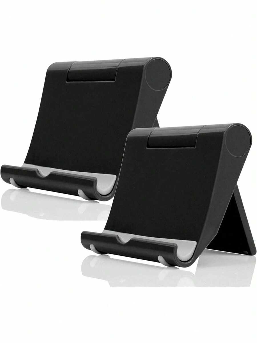 1pc Portable Adjustable Folding Phone Stand, Made Of ABS Material, Suitable For Desktop Use, Compatible With Most Smartphones And Tablets. The Non-Slip Rubber Base Ensures Stability. A Must-Have For Back-To-School Season, Phone Stand, Phone Accessories - Multicolor - View 1