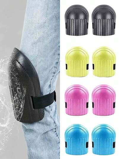 一副泡沫护膝，适用于装饰、清洁和园艺工作，提供舒适的佩戴体验，保护膝盖，园艺跪垫，膝盖缓冲防护装备，送给工匠的理想礼物，颜色随机。