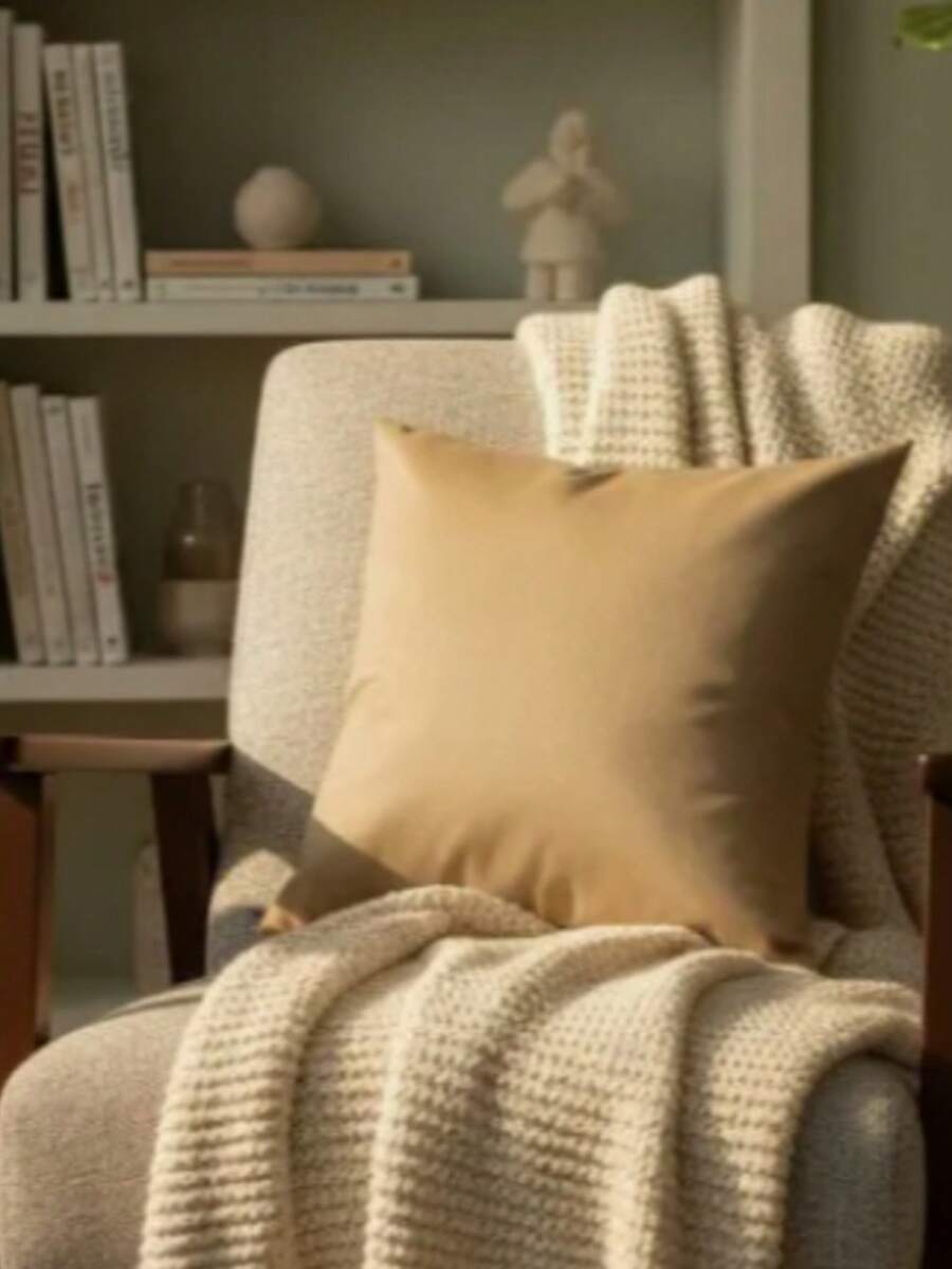 Cushion Cover Set With Filling 45cm 1 Unit For Living Room - Beis - Ver 1