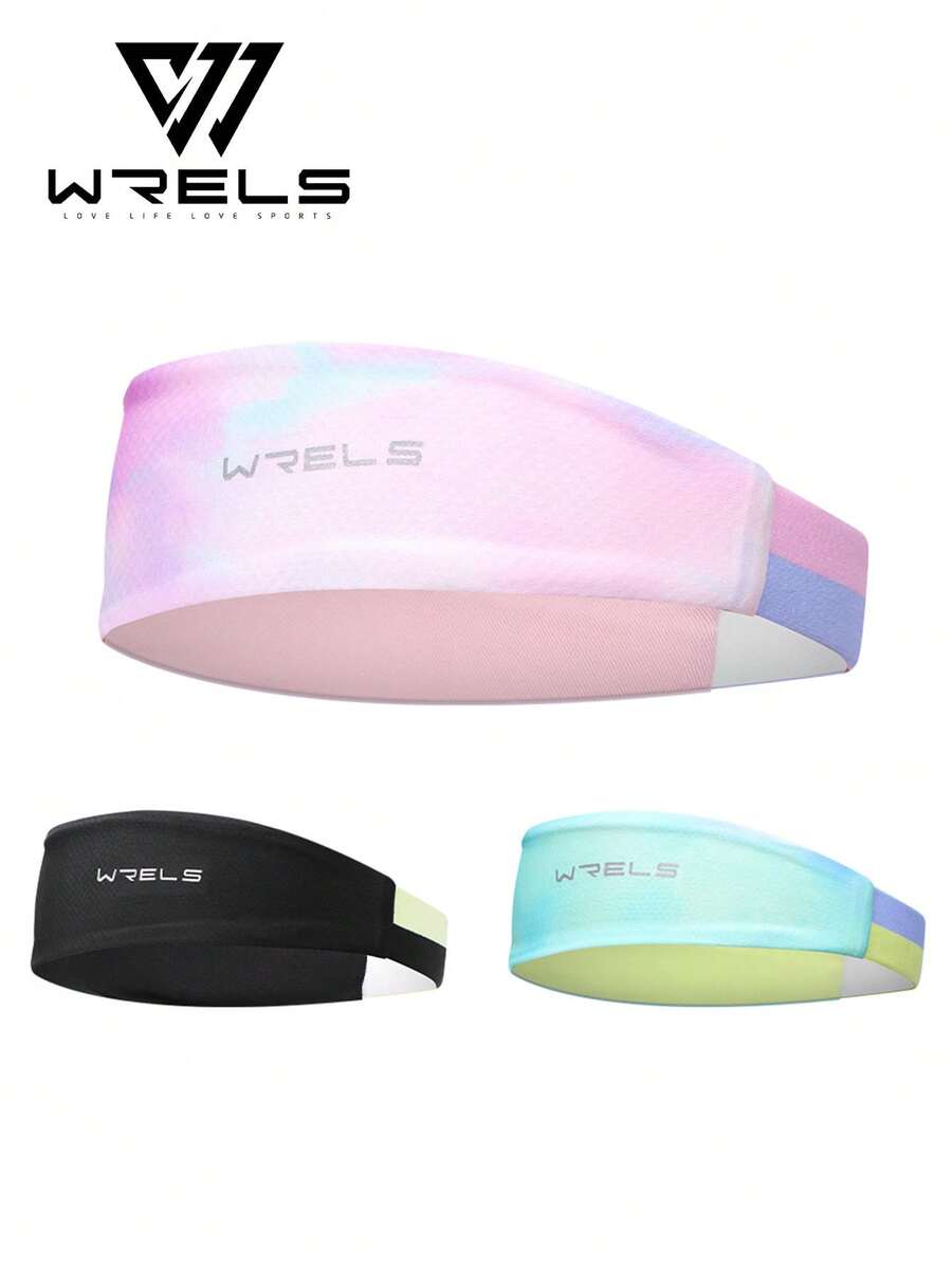 1pc WRELS Kids Sports Headband, Sweat-Absorbent & Breathable, Cycling Use, Girls Gymnastics Accessory, First Day Of School - Multicolor - View 1