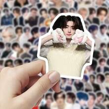 100pcs Unique Park Seo-Joon Celebrity Themed Stickers, Creative Ins Style Phone Case Decals - Multicolor - View 6