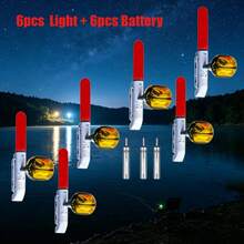 Set de 3/6 piezas + baterías Luz LED verde roja intermitente para varilla de pesca, campanas de mordida, herramientas de alarma (baterías incluidas) - Multicolor - Ver 11