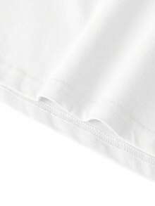 Y2k > Tops 100% Cotton Fan T-Shirt Men's & Women's, Fashionable And Versatile Clothing For Girls, Printed Pattern, Office Wear, Casual Wear, Perfect For Inner Or Outer Layering, Korean Fashion Round Neck Short Sleeve Top - 白色 - 查看 6