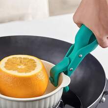 1pc Heat-Resistant Food Clip, Creative Non-Slip Multi-Function Plate Clip For Kitchen, Silicone Material Heat-Resistant Clamp - Multicolor - View 4