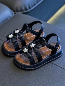 Children's Sandals, New Summer Soft Bottom Non-Slip Bow Princess Sandals, Fashion Cute Indoor Daily Beach Sandals - Black - View 6