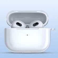 Transparent TPU Protective Case Compatible With Apple Wireless Bluetooth Earphones - Clear - View 1