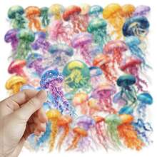 50pcs Colorful Jellyfish Stickers For Scrapbooking, Diary, Phone Case, Skateboard, Guitar, Tablet, Planner - Multicolor - View 5