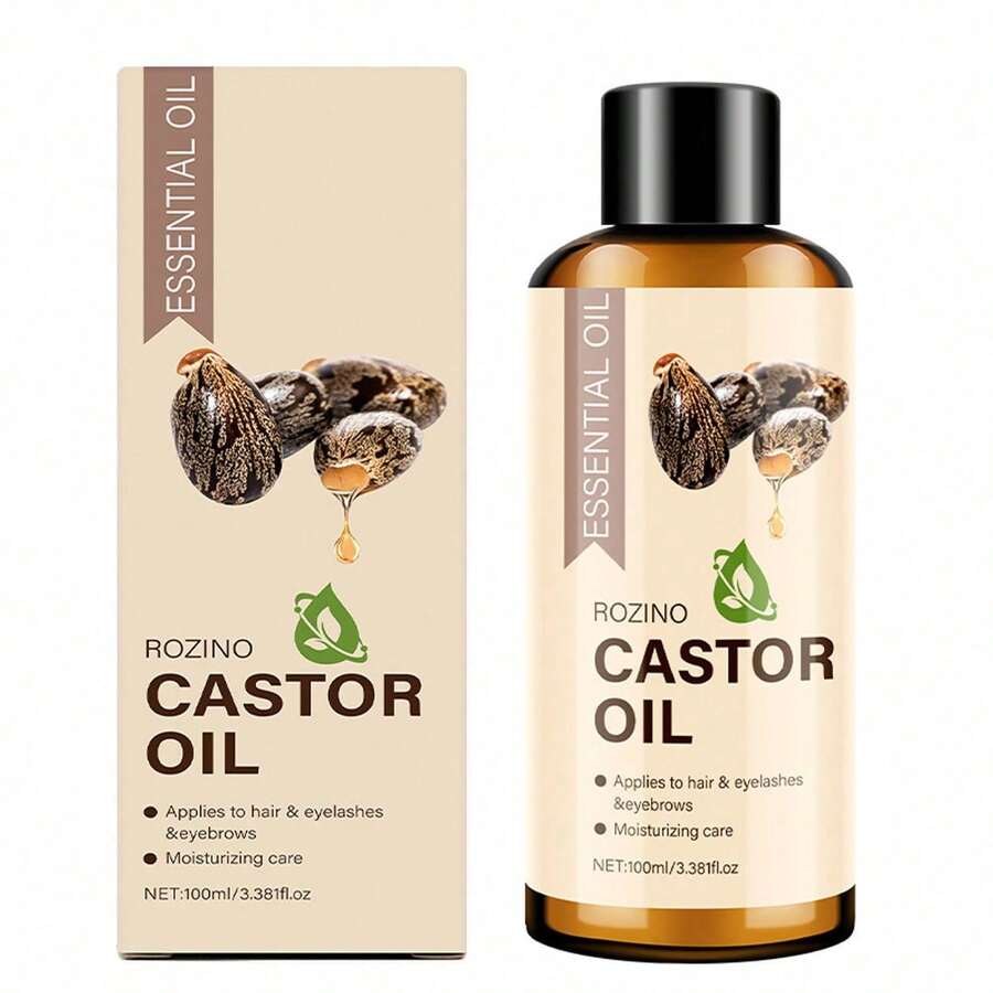 Organic Castor Oil 16 Fl Oz | 100% Pure And Natural | Premium Grade Carrier Oil | Hair, Eyelashes And Eyebrows | Hair And Body | Expeller-Pressed | Hexane-Free - 有機蓖麻油 8 液體盎司(1 瓶裝) - 查看 1