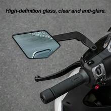 Espejo retrovisor de motocicleta, espejo retrovisor de motocicleta, espejo retrovisor de aluminio y plástico, espejo retrovisor de aleación de aluminio, espejo retrovisor de bicicleta eléctrica, espejo retrovisor con forma de alerón, ligero, accesorio universal para motocicleta y bicicleta eléctrica, espejo retrovisor plegable de alta definición, adecuado para modificación de motocicleta y bicicleta eléctrica - espejo retrovisor con ala - Ver 5