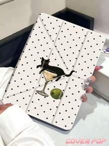 这款波点黑猫图案保护套兼容 iPad Air 8 (M4) 2026 (11 英寸)、Air 8 (M4) 2026 (13 英寸)、第十代、10.2 英寸/Mini 6/Mini 7/9.7 英寸以及 Galaxy Tab A9 Plus。支持 3+Y 折叠，防弯折，内置笔槽，兼容 2022 年发布的 Kindle（第十一代）。可爱复古的 Y2K 风格，时尚简约图案。 - 彩色 - 查看 3