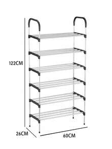 4/5/6/7/8 Layers Shoe Rack Storage Shelf Easy To Assemble - Silver - View 15