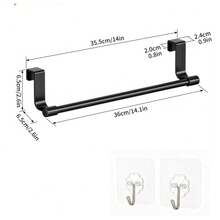 Stainless Steel Cabinet Door Towel Bar, Cabinet Cloth Rack, Kitchen Towel Holder, Cabinet Door Mounted Towel Rack For Kitchen & Bathroom - Multicolor - View 23
