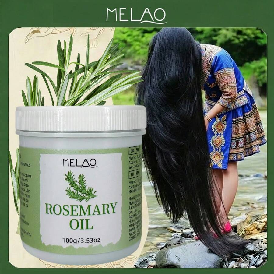 MELAO 100%纯迷迭香护发油，滋养头皮，强韧发丝，促进头发健康，增添光泽和柔软度，100%天然，100克/3.53盎司 - 正裝 - 查看 1