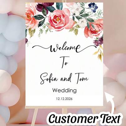 1ชิ้น ป้ายต้อนรับงานแต่งงานแบบกำหนดเอง, กระดานเช็คอินงานแต่งงานส่วนบุคคล, ของตกแต่งทางเข้างานแต่งงานที่ปรับแต่งได้, มีให้เลือกหลายขนาด, เหมาะสำหรับวันครบรอบแต่งงาน, ของตกแต่งสวน, ของตกแต่งงานแต่งงาน, วันแม่, วันพ่อ, งานเลี้ยงวันเกิด, งานแต่งงาน, วันครบรอบ, ฤดูจบการศึกษา, ฤดูเปิดเทอม