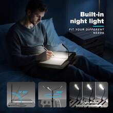 Notebook with book light Personalized Notebook with 10000mAh Power Bank and 3-in-1 Wireless Charger Hardcover Journal Set with Pen and Gift Box Journal for Men Women School Travel Business Gift. - como en la imagen - Ver 3
