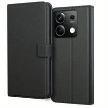 Ốp lưng kiêm ví có chân đế và khe đựng thẻ cho Note 13 5G / Note 13 Pro 5G / Poco X6, da PU màu đen. - màu đen - Xem 1