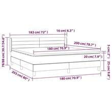 vidaXL Boxspringbett Mit Matratze Schwarz 180x200 Cm Stoff - Black - View 7