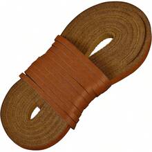 TOFL - Cordones de piel para botas, 1/8 pulgadas de grosor, 72 tiras de piel [1 par] - Canela - Ver 10