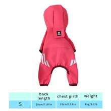 Impermeable con capucha reflectante para mascotas, atuendo impermeable para perros medianos/pequeños como poodle, teddy, diseño reflectante para nocturna, impermeable y a prueba de viento, abrigo de lluvia para mascotas, adecuado para gatos y perros, chaqueta protectora para todo tipo de clima - Multicolor - Ver 9