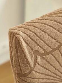 1 buah/4 buah/6 buah/8 buah Sarung Kursi Khaki yang Dapat Dilepas, Motif Daun Jacquard Mewah, Kain Elastis Cocok untuk Dekorasi Kursi Ruang Makan, Ruang Tamu, dan Kamar Tidur - Unta - View 8