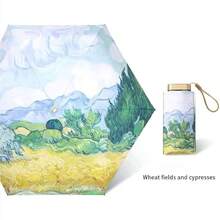 1pc Compact Mini Pocket Umbrella - Lightweight, UV-Resistant, Durable 190T Fabric - Compact, Fashionable, Cute Design, Manual Open, Portable Sun Umbrella - Multicolor - View 24